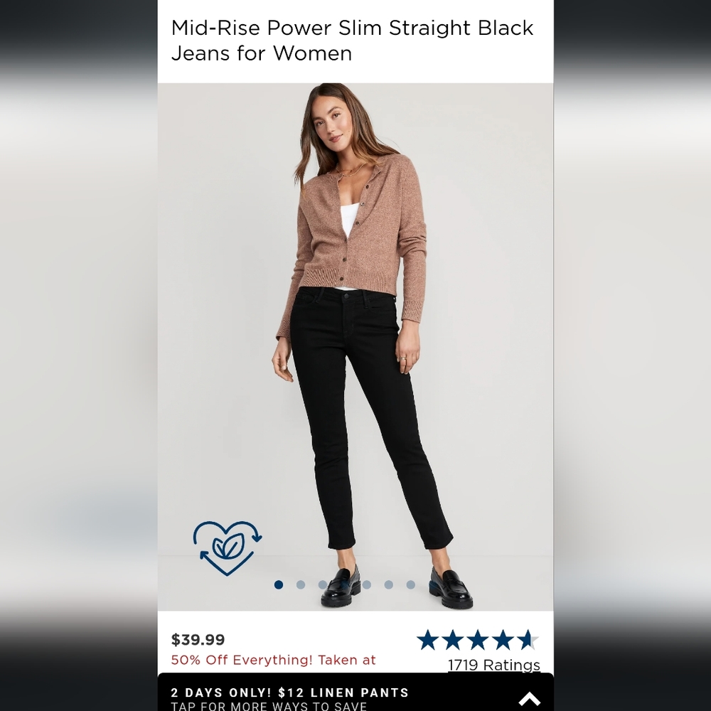 ON power smil straight jeans